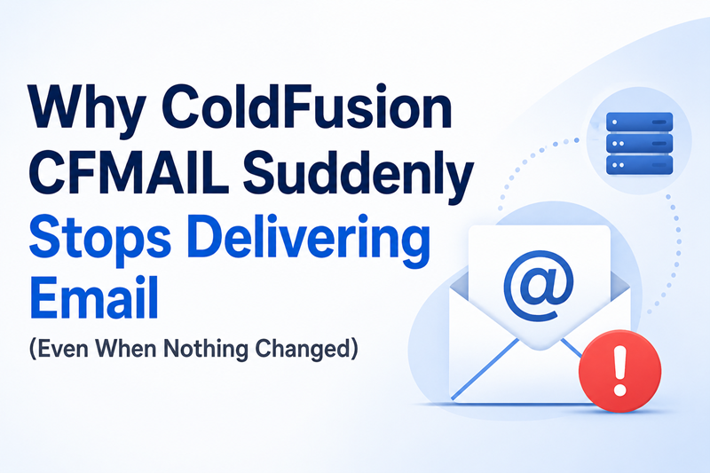 Why ColdFusion CFMAIL Suddenly Stops Delivering Email (Even When Nothing Changed)