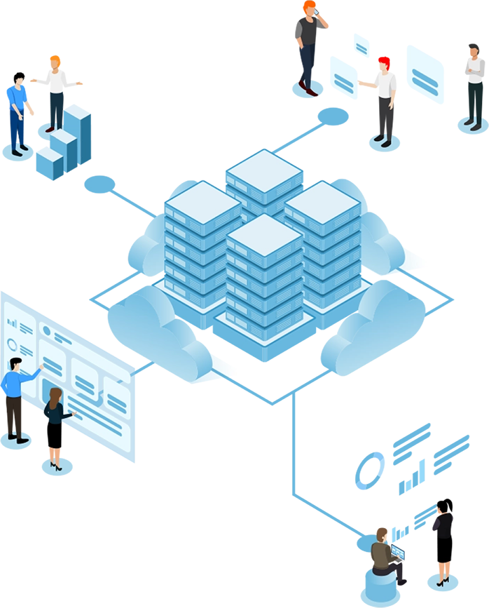 Side image of Cloud conference